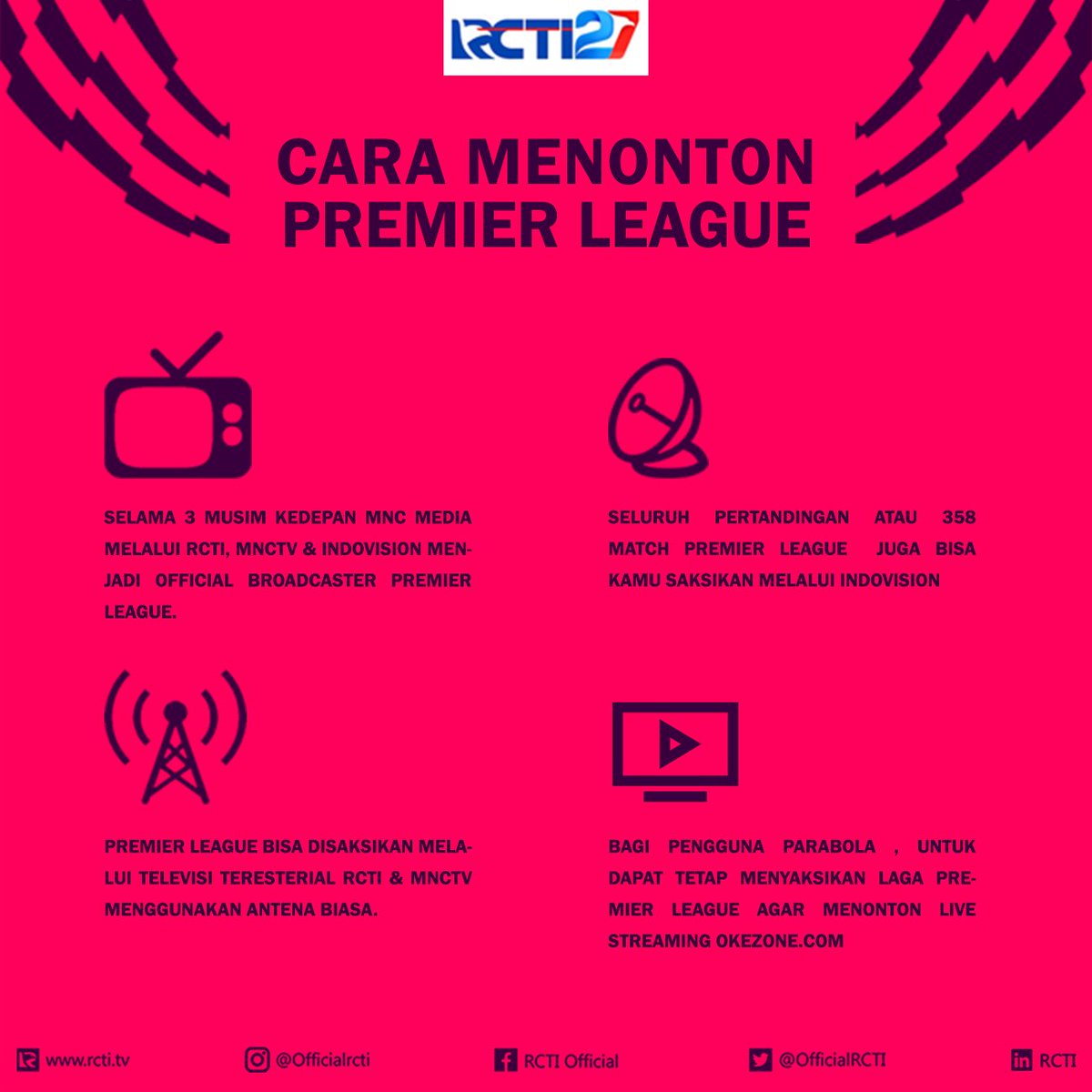 #PLRCTI minggu ini mempertemukan Burnley dan Arsenal. Minggu 2 Oktober pk 22.00 WIB LIVE :)