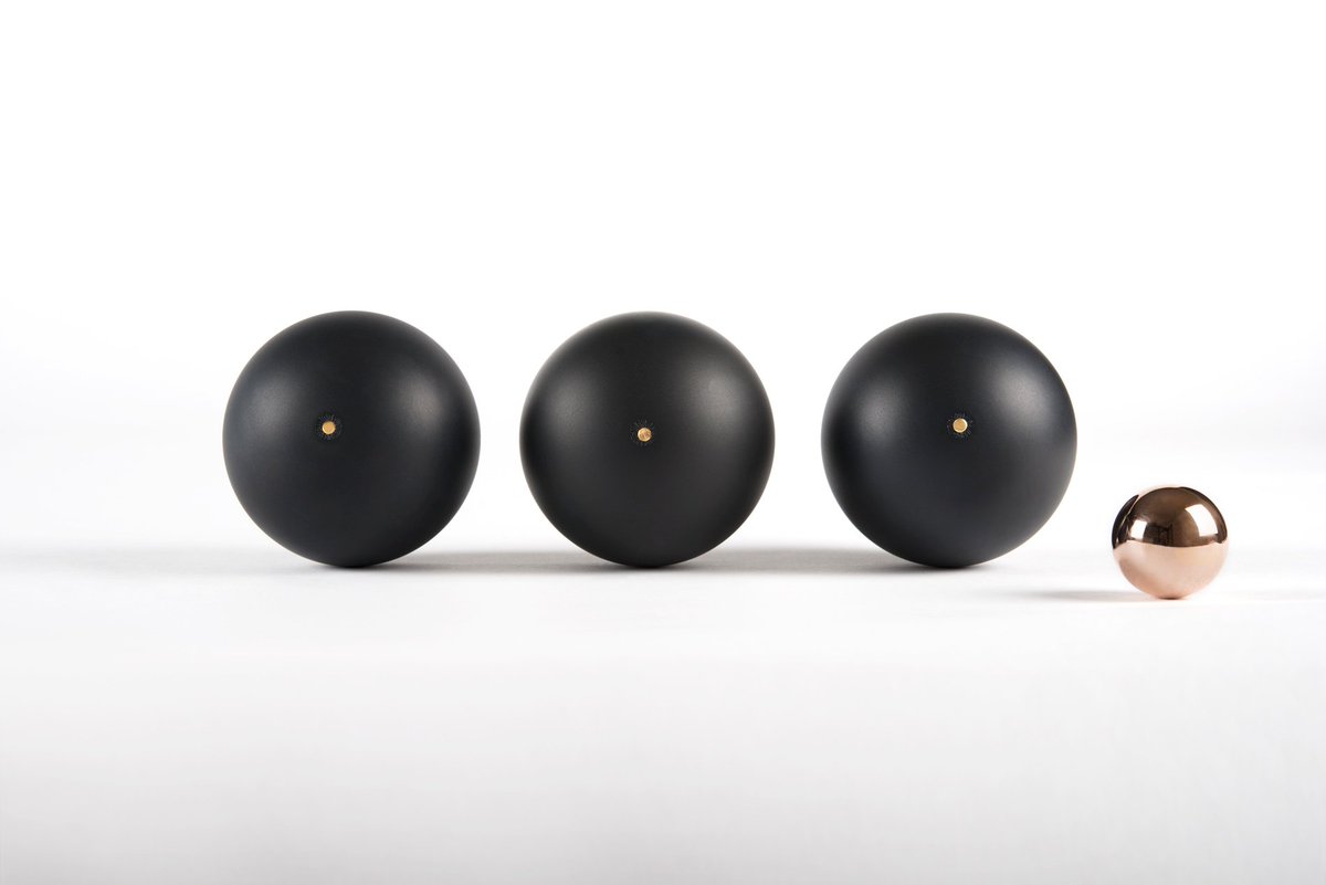 Jean &amp; Fanny > Set of petanque balls designed by Jean-François D’Or with leathercase made by us for Maison Vervloet. niyona.be/en/portfolios/…
