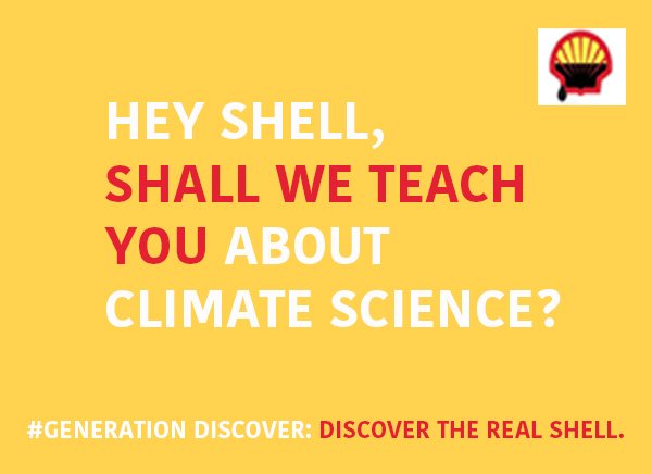 Shel_Den_Haag's tweet photo. Now: Twitter storm in The Netherlands to protest Shell Greenwashing Event on the back of children. #GenerationDiscover #TheRealShell https://t.co/t0Wmfqy8XS