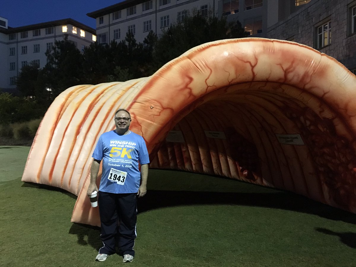 Semprin's tweet photo. Dr. El Rayes requests the pleasure of your company #giantinflatablecolon #winship5k https://t.co/fu9j8IJcF0