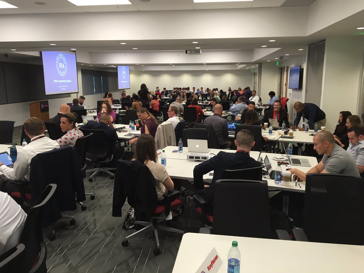 Day 3 of our leadership institute hosted by our partners <a href="/Raytheon/">Raytheon</a>, thank you <a href="/studentvets/">Student Veterans of America</a> for the opportunity to be here. #SVALeads