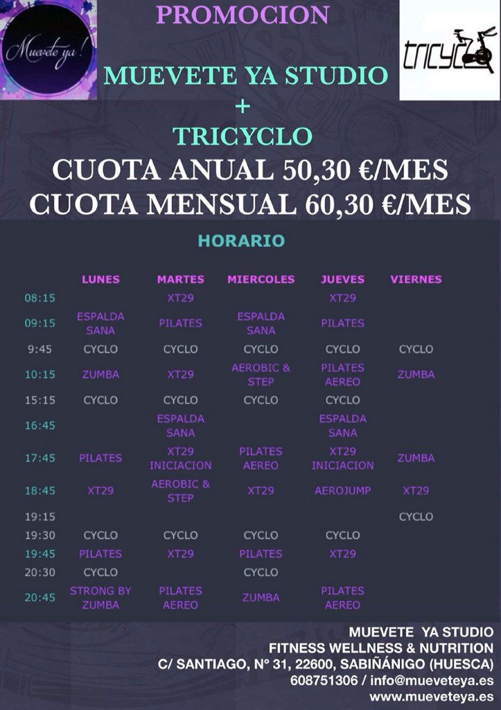 MueveteYaStudio's tweet photo. ATENCIÓN!!!

PARA LOS SUPERMEGAHIPERDEPORTISTAS INTERESADOS EN EL PROGRAMA CONJUNTO DE MUEVETE YA STUDIO + TRICYCLO https://t.co/QyBDPLAiPk