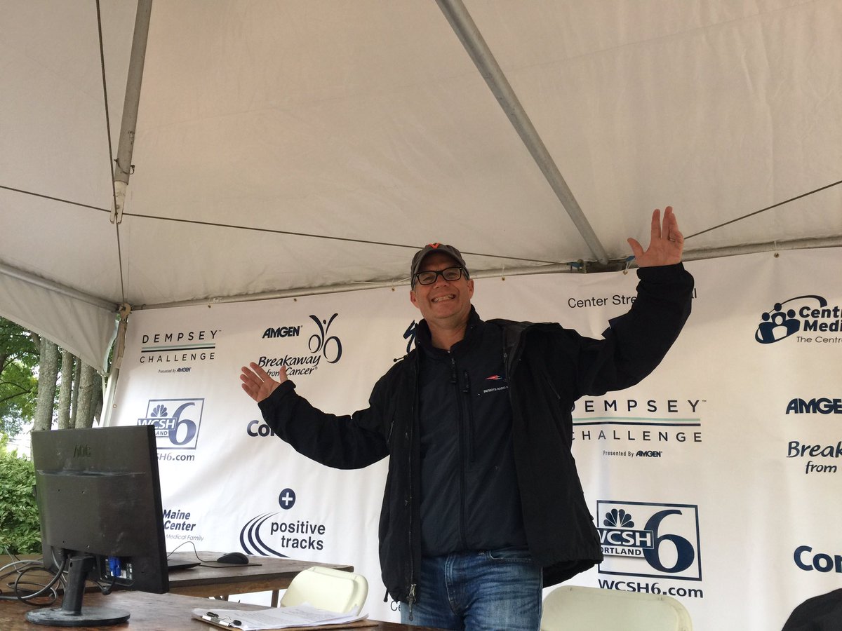 herbivy's tweet photo. Hosting the Finish Line at #dempseychallenge. Let's do this! #wblm https://t.co/DhK682dBpW