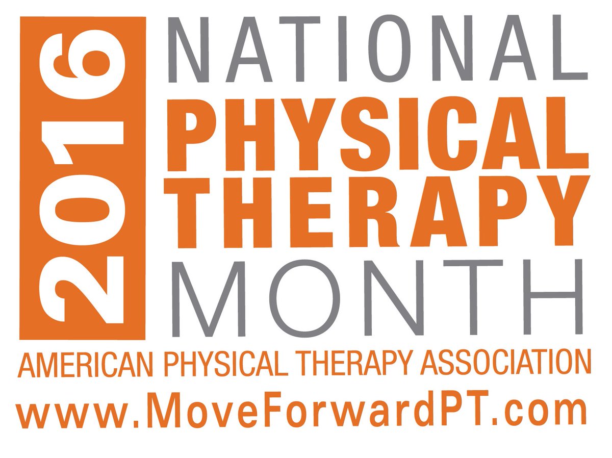 APTA_official's tweet photo. Happy National Physical Therapy Month! As you celebrate #PTmonth, share photos, videos, &amp; posts using the hashtag https://t.co/BzxLqEH64j https://t.co/230dF4JPFw