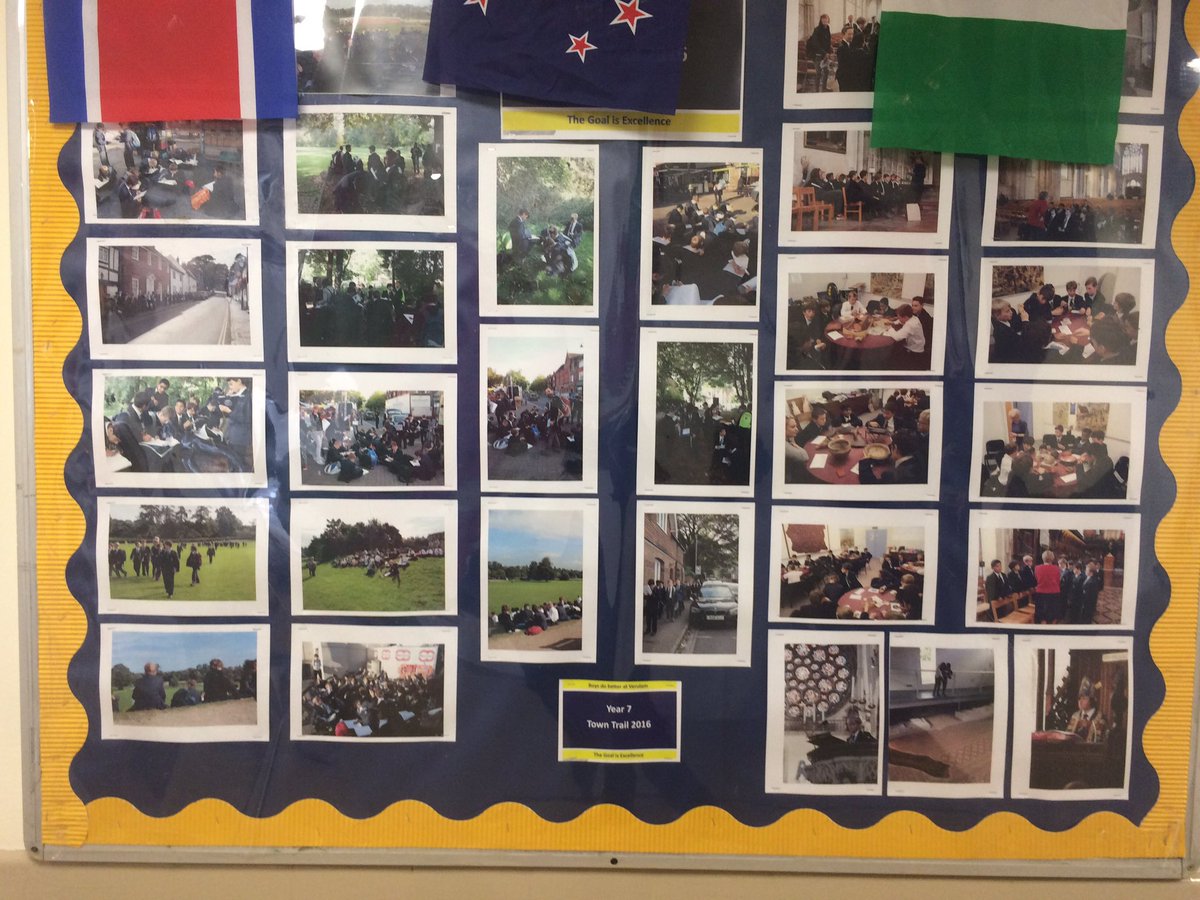 GryphonGeogHOD's tweet photo. Corridor of success. Field trips, #TOPGEOG Leaders &amp; new department roles all on display. #VOD16 @verulamschool @Verulearning https://t.co/29iyfcwgUg