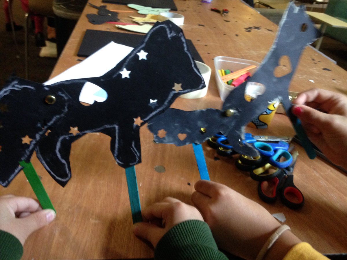 TheatreTherapy's tweet photo. Some of our wonderful creations. @RoyalDerngate @FunPalaces #RDFunPalaces #FunPalaces #ShadowPuppets #Creativity https://t.co/c2Iiscte0Z