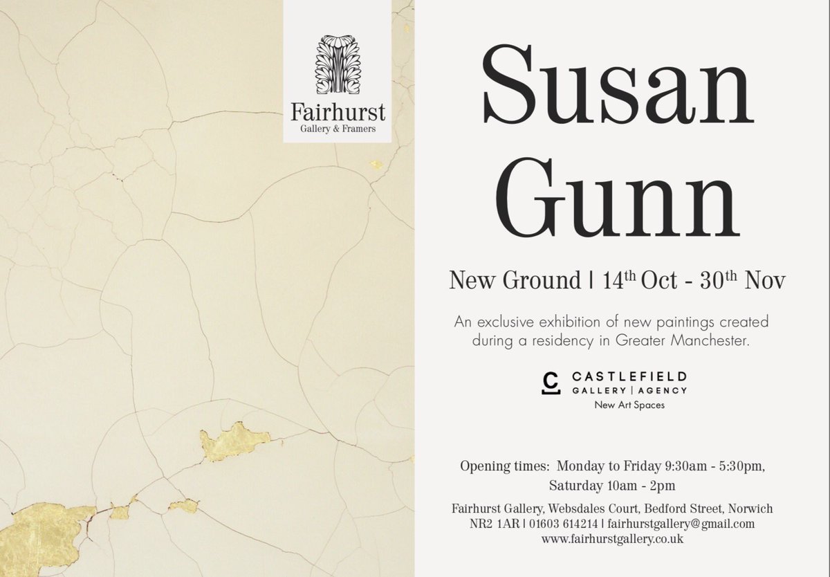 SusanGunnArtist's tweet photo. #exhibition @FairhurstArt
works created @CastlefieldGall #newartspaces @artworkgg
PV/Opening 13 Oct 6-8pm by @GeitnerAmanda @EAngliaArtFund https://t.co/YAKiqKfkId