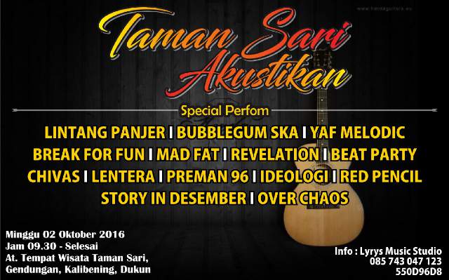 Jangan lupa besok silahkan merapat ke Taman Sari Gendungan Dukun Magelang. Let's enjoy with Us