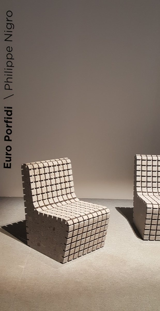 _CaprioL's tweet photo. Superb "Panca Sampietrina" by Philippe Nigro, made by Euro Porfidi srl at @Marmomacc - YES With Stone You Can https://t.co/aPXurElOY7