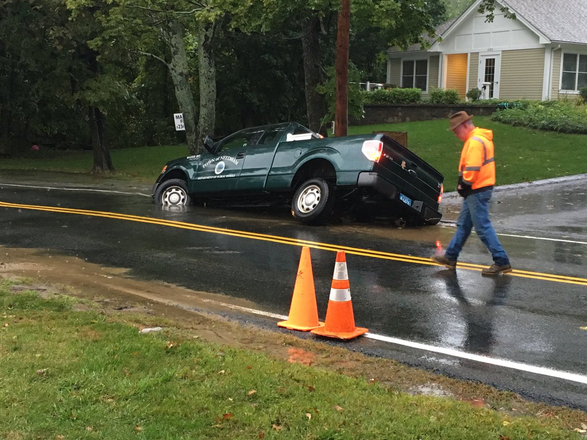 Water main break and sinkhole on South Street in Needham. Updates now on the EyeOpener. wcvb