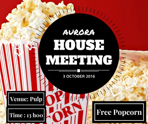 House meeting this monday. Hope to see you there :D.