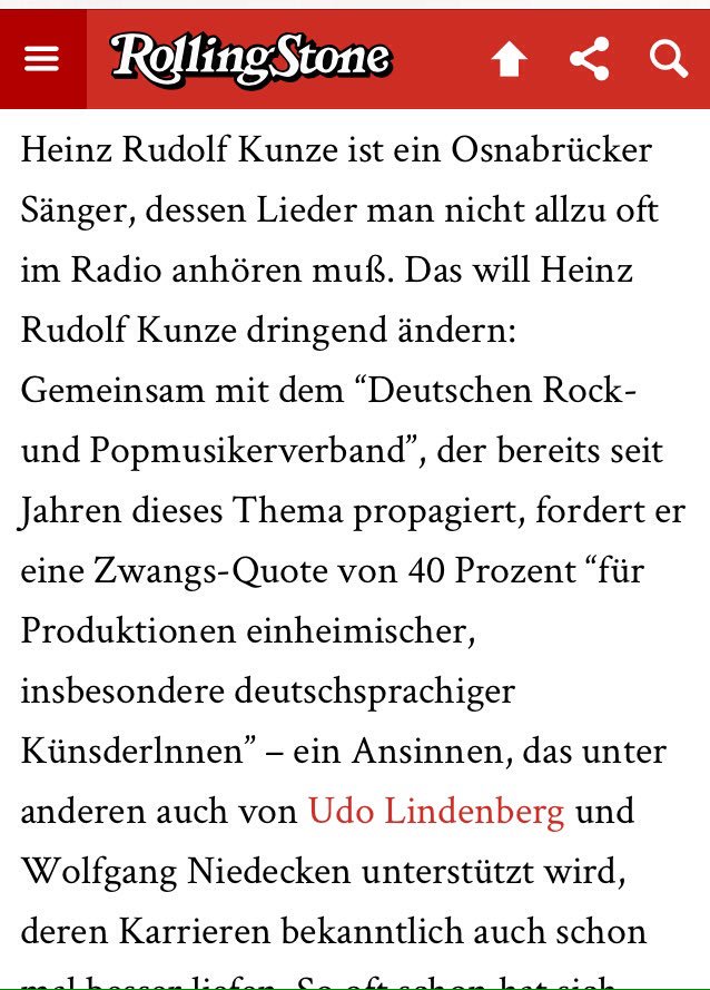 GabiElenaDohm's tweet photo. Kunze und Niedecken sind die Richtigen für #TdDE16.Forderten Zwangsqoute für deutschsprachige Künstler #Leitkultur #Schweinerock https://t.co/LQBCgL1XY3