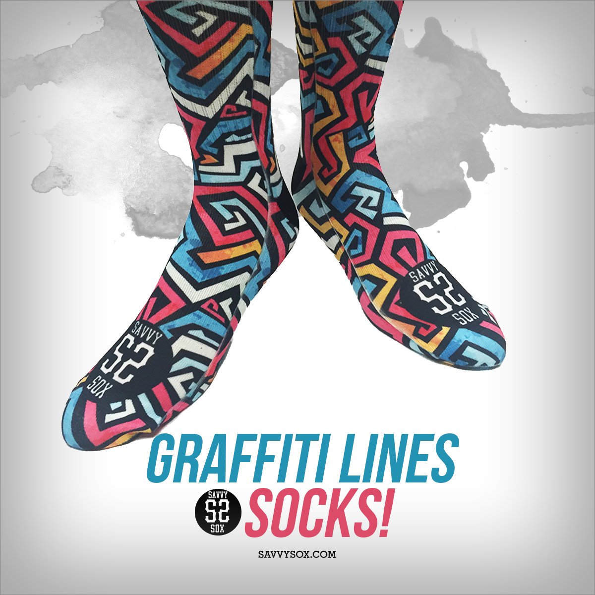 savvysoxx's tweet image. Wearable artwork! Get it at SavvySox.com #savvysox #graffiti #uniquesocks #customsocks