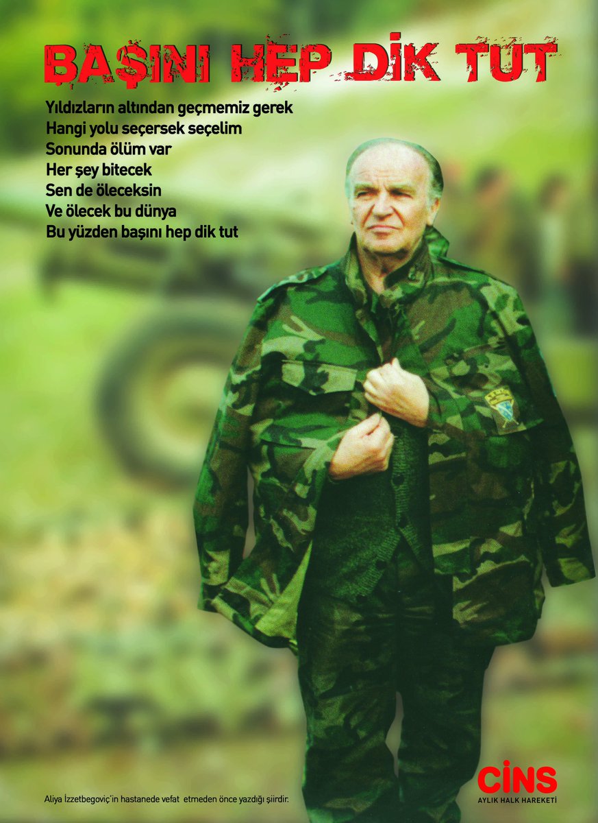 Cins bu ay okurlarına Aliya İzzetbegoviç posteri hediye ediyor.