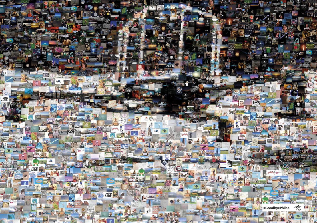 AvatarDomy's tweet photo. Mosaic Poster from all entries
Under the cross-platform hashtag #GoodbyePhilae we collected your goodbyes towards Comet #67P(Flickr @DLR_de) https://t.co/KbAZuOhfX4