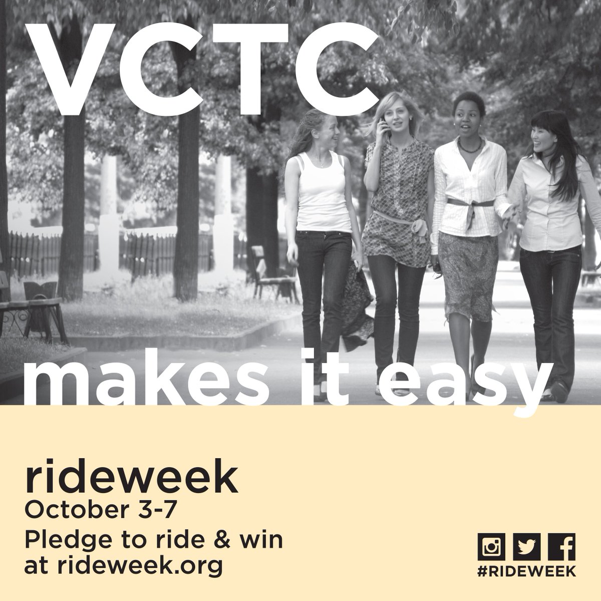 GoVCTC's tweet photo. Rideweek starts on Monday! How are you going to ride? #RideWeek https://t.co/IE2Gj97pvo https://t.co/rcoZ4jJwRi
