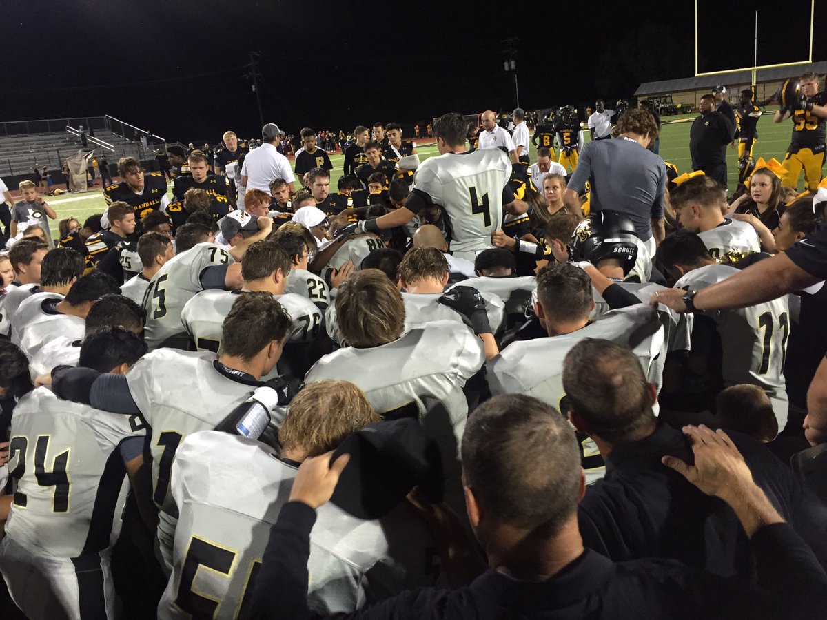 Rivalry week can be crazy some places, but our teams prayed together for #27 after game. Proud of our boys - this doesn't happen everywhere.