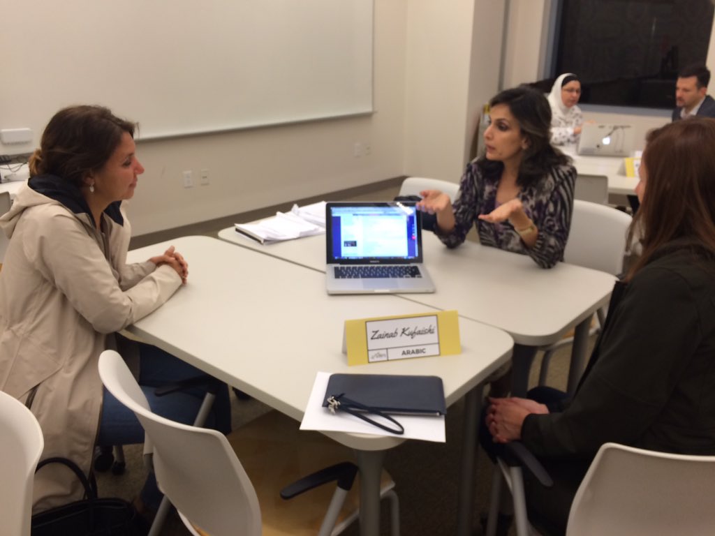 VirtualAPS's tweet photo. @VirtualAPS Open House. Parents meeting teachers and staff. Great info! @APSLanguages @APS_SecondaryEd https://t.co/B7Ik8uuQPQ
