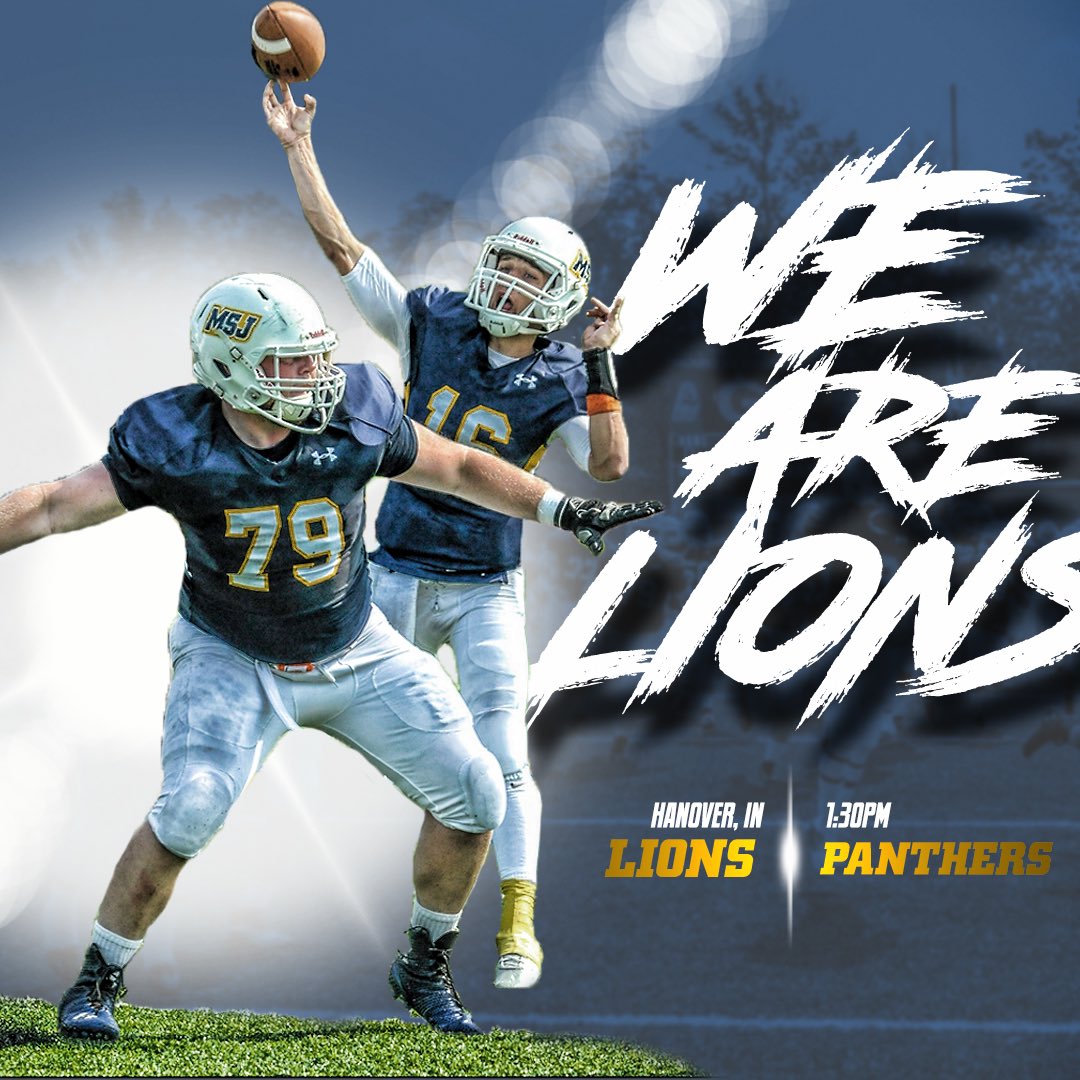 MSJ_Athletics's tweet photo. Good luck to Coach Hubie and the football team!!! Bring back the dub!! #MSJU #Football #MSJLions #MountUp #Gameday https://t.co/VQgfNjotQk