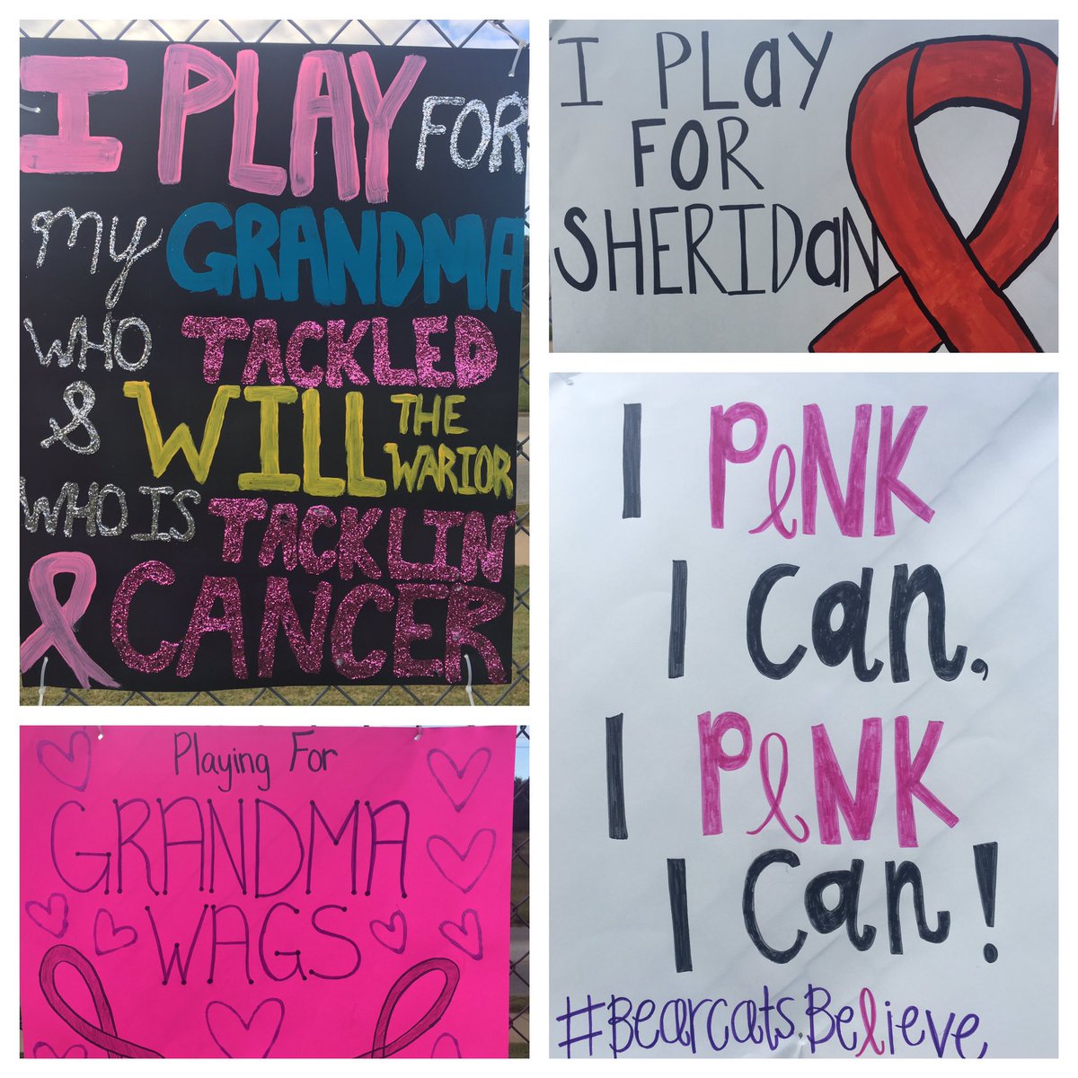 bearcat_WSOC's tweet photo. Check out our awesome dedication signs each player made for today's game! They will be hanging during today's match! https://t.co/j4dQWKIpol