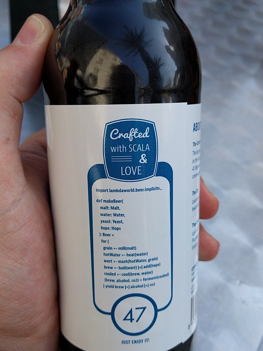 yo_JM's tweet photo. Y así es como se hace una buena cerveza #LambdaWorld https://t.co/2NHCNH1ZV9