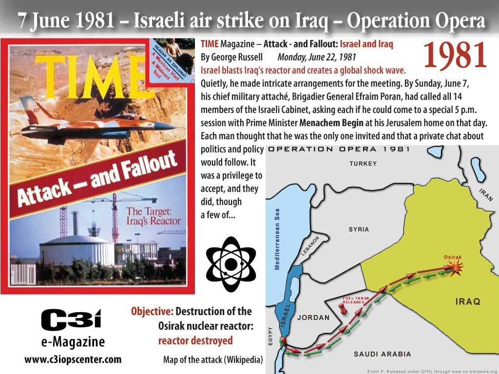 Old Iraqi Pictures on Twitter: "Time magazine, a report on the Israeli raid that destroyed Iraq's nuclear reactor (Tamouz) in the June 7, 1981. Why Iraq is always the goal? https://t.co/t0MB7n7kFD" /