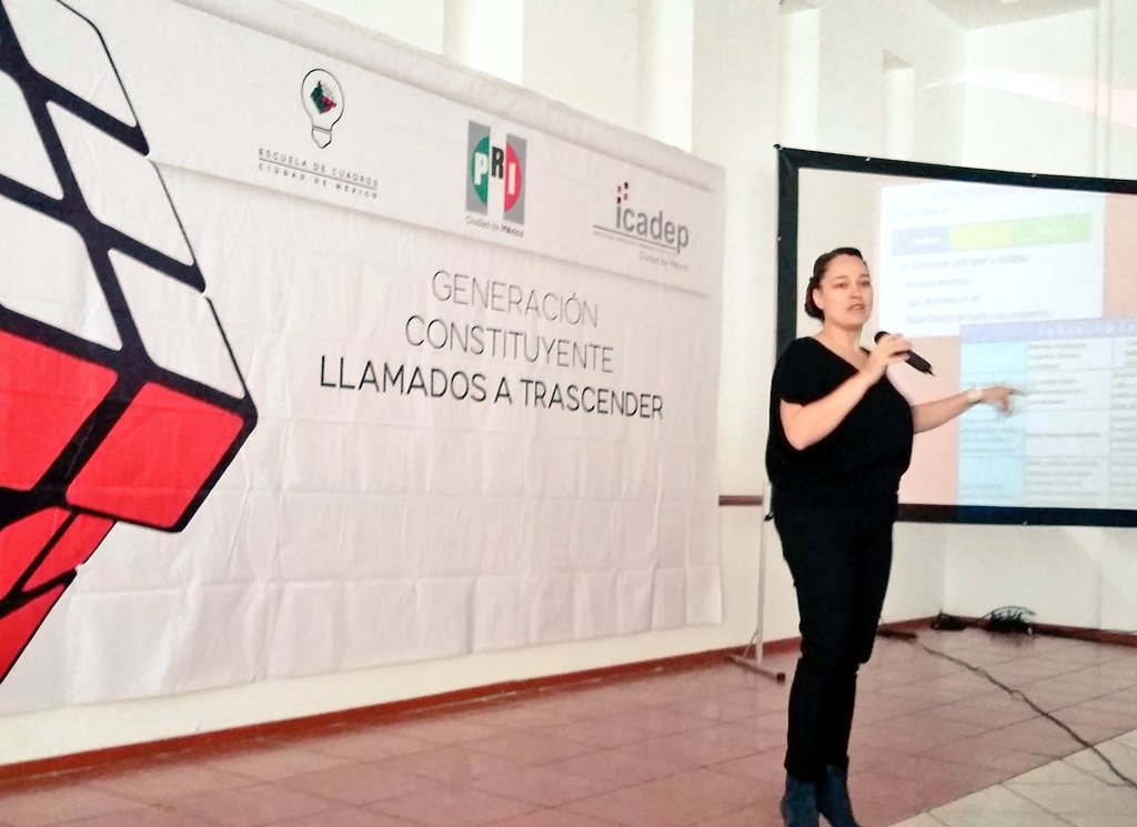 ECCDMX_PRI's tweet photo. "La democracia liberal" impartida por la Dr. @hdelamadrid #GeneraciónConstituyente #ECCDMX https://t.co/SBgQ78QeHs