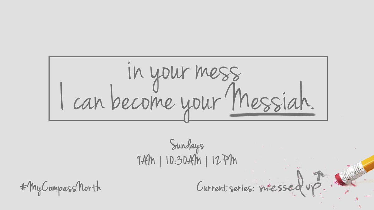 MyCompassNorth's tweet photo. Last week we kicked off our series "Messed Up." We hope you can join us as Pastor Joe continues this powerful series! #MyCompassNorth https://t.co/beMRPC5eWo
