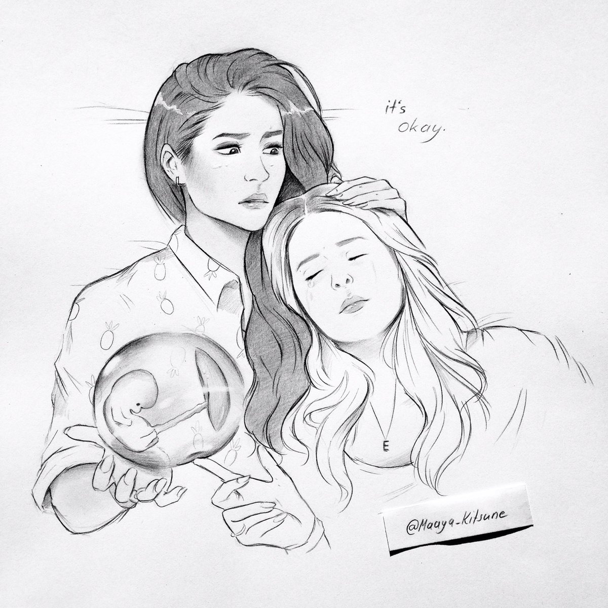 Maaya_Kitsune's tweet image. Emison baby on the way♡ @shaymitch @SashaaPieterse @PLLTVSeries #emison #emisonbaby #pll #PrettyLittleLiars