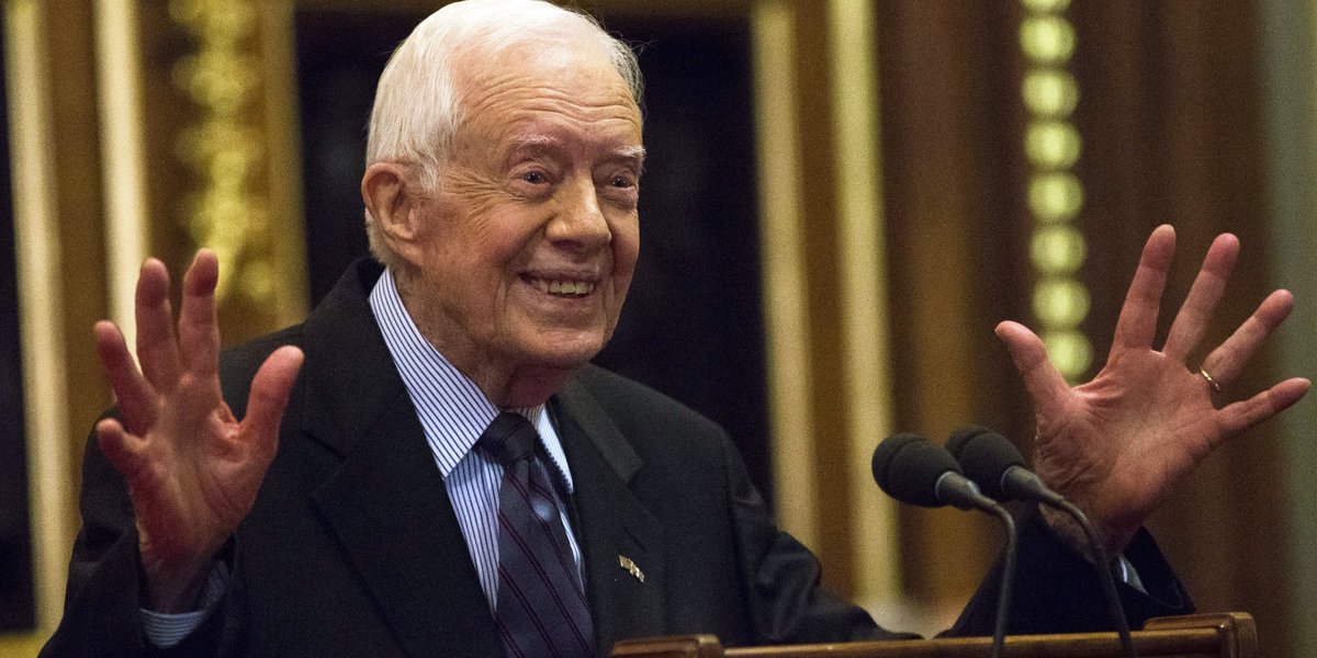 HuffPostPol's tweet image. Jimmy Carter is celebrating his 92nd birthday with a big concert huff.to/2dhJxFM