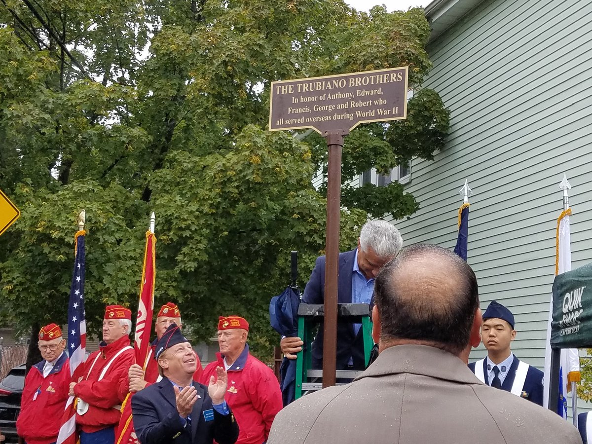 The corner of Fowler and Lancaster in Quincy is named for the Trubiano brothers who all served overseas in WWII.