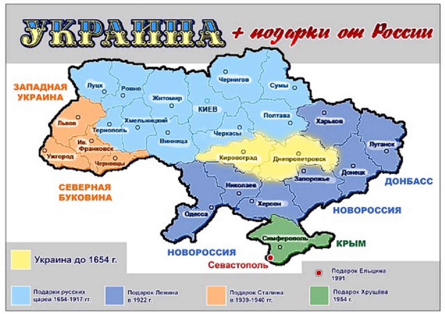 Формирование территории современной Украины карта