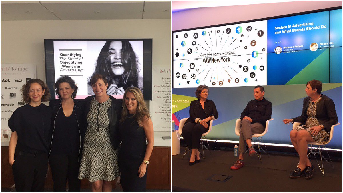 Not_Objects's tweet photo. @madonnabadger joined 4 panels @advertisingweek discussing the harm objectification of women causes!  Our research:
https://t.co/fcVv7eEhPe https://t.co/AphdmQcLak