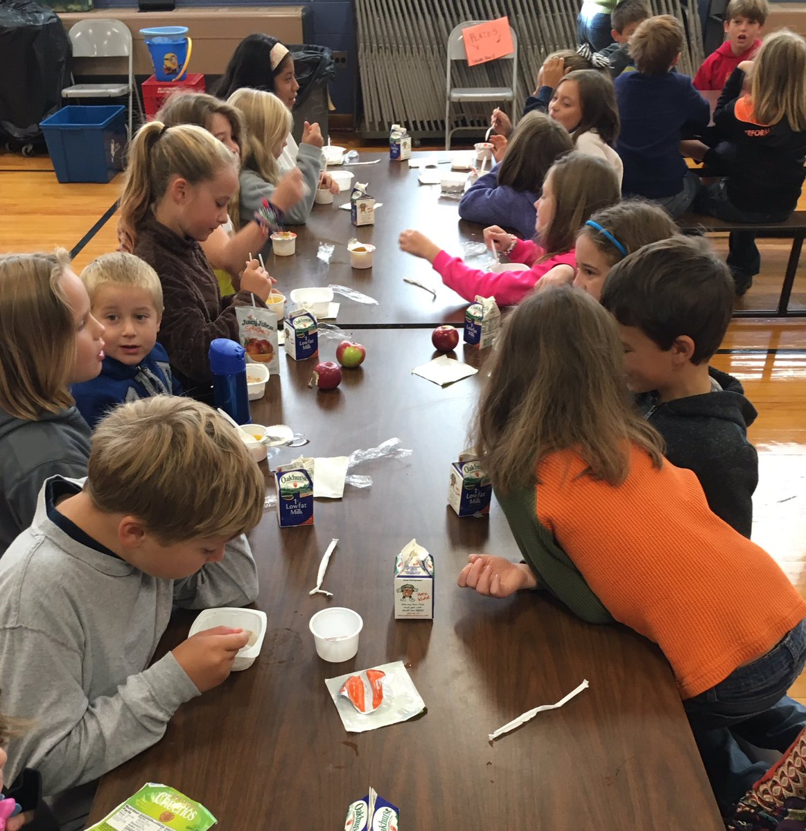 PeaksIslandES's tweet photo. Pre-kick-off day of school-provided food and reflection!! #CleanPlate here we come! #healthyfood #PBL #PIESRising https://t.co/pEtOucf4Jt