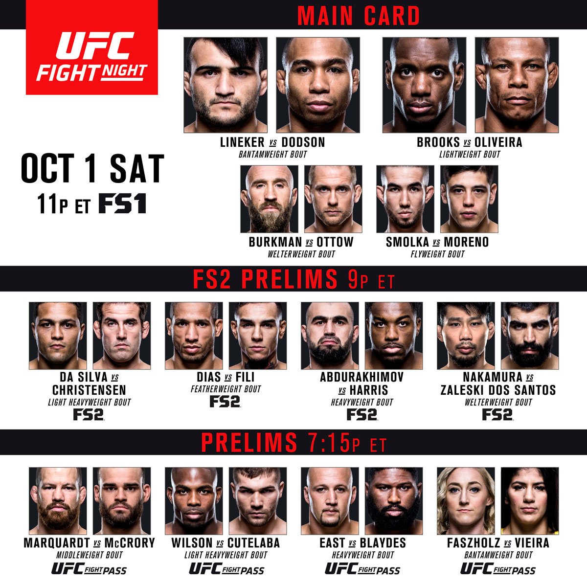ufc's tweet photo. RT b/c IT'S FIGHT DAY! #UFCPortland goes down TONIGHT! First bout at 7:15pmET on @UFCFightPass! https://t.co/BfCY0iBArM