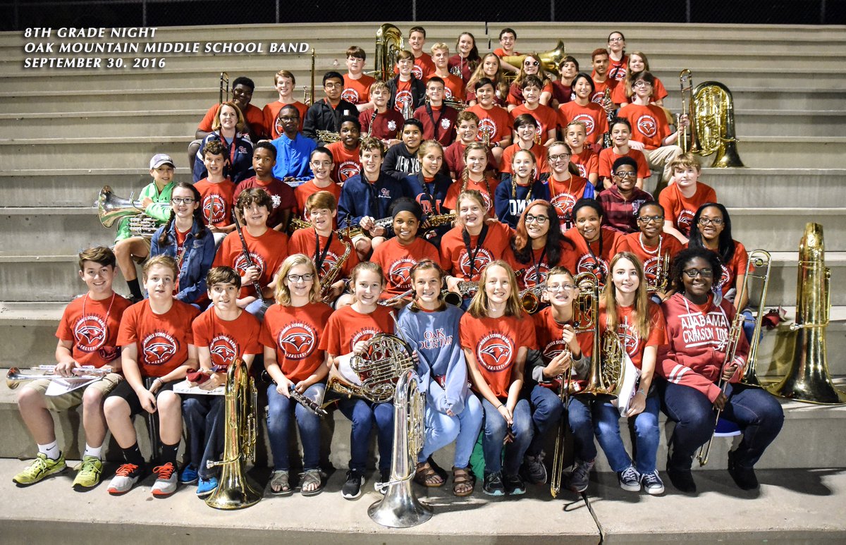 bwfitz's tweet photo. Future @OakMountainBand Members!  8th Grade Night! @omhseagles @Shelbyedk12alus @OMMS_Band @ommsband TheSpiritOfExcellence continues! #GOOM https://t.co/PCi1J3LXse