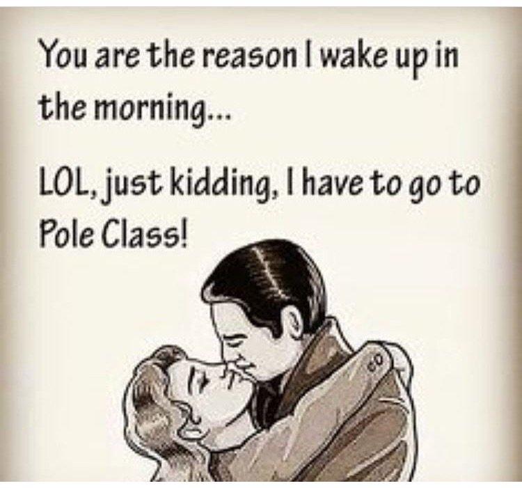 PoleDanceNation's tweet photo. What is the reason YOU wake up in the morning? 😂 #PoleDance #PoleDancer #PolePeopleProblems https://t.co/cEz2ipwEUh