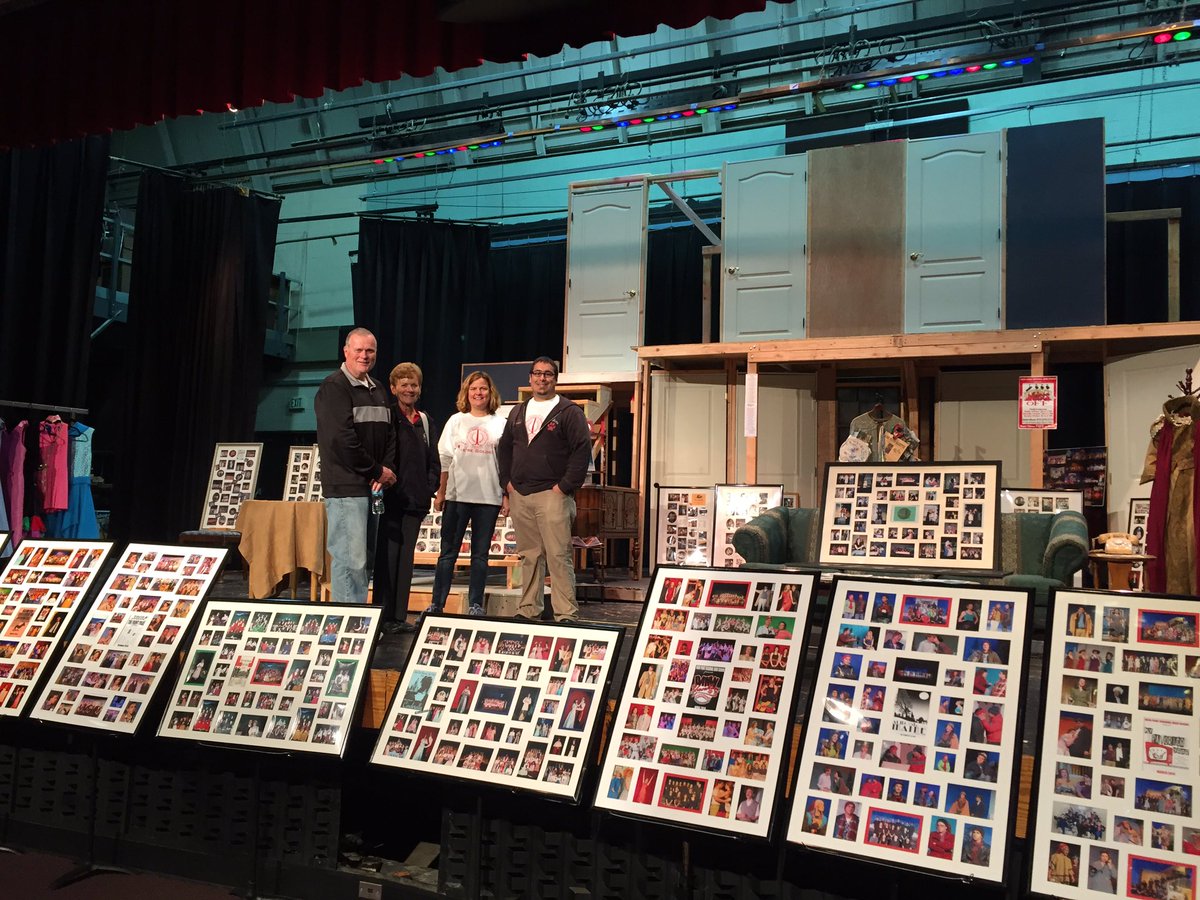 JonTallamy's tweet photo. @HPRwildcats theatre display for #HPRHS50 enjoyed by HP Ts and Mr. Woods and former principal Dr. Miller @SeamusWCampbell @SRipley2 https://t.co/UuWrDp1Yt7