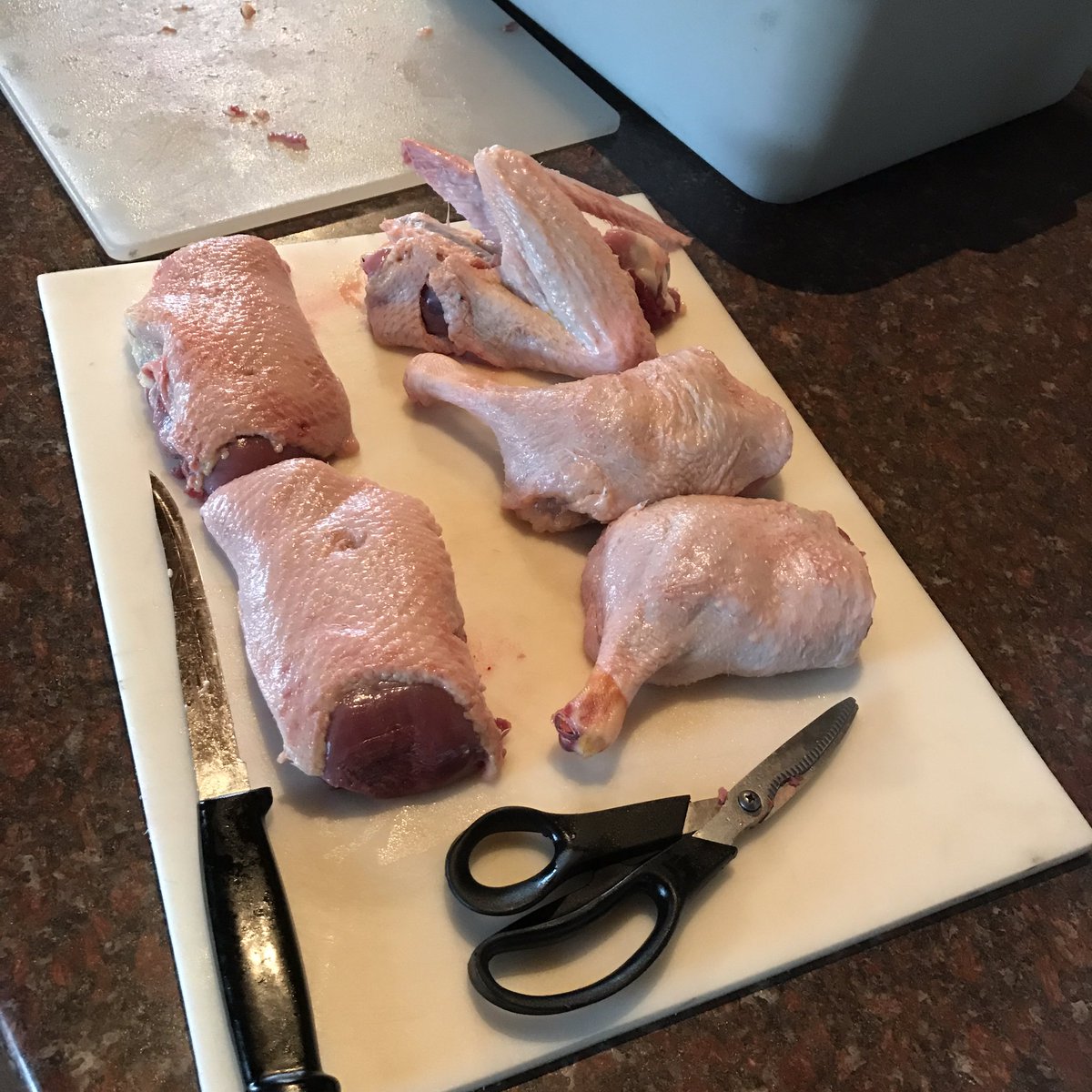 Breaking down fresh Muscovy ducks
Up next confit, prosciutto &amp; rillettes
#pasturedpoultry #eat519
#meatart