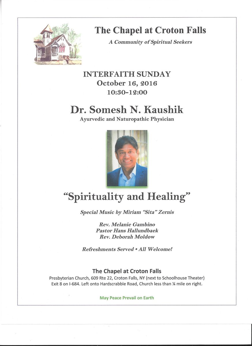 Hanshall's tweet photo. Natural Healing - Interfaith Sunday, October 16 - All are Welcome. https://t.co/FoKNER77R0