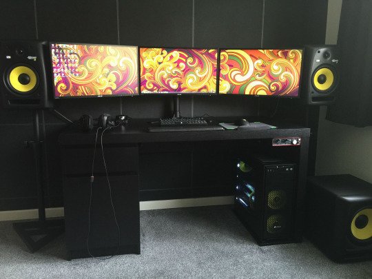 Awesome Desk Setup On Twitter Yellow And Black Krk Rokit Krk