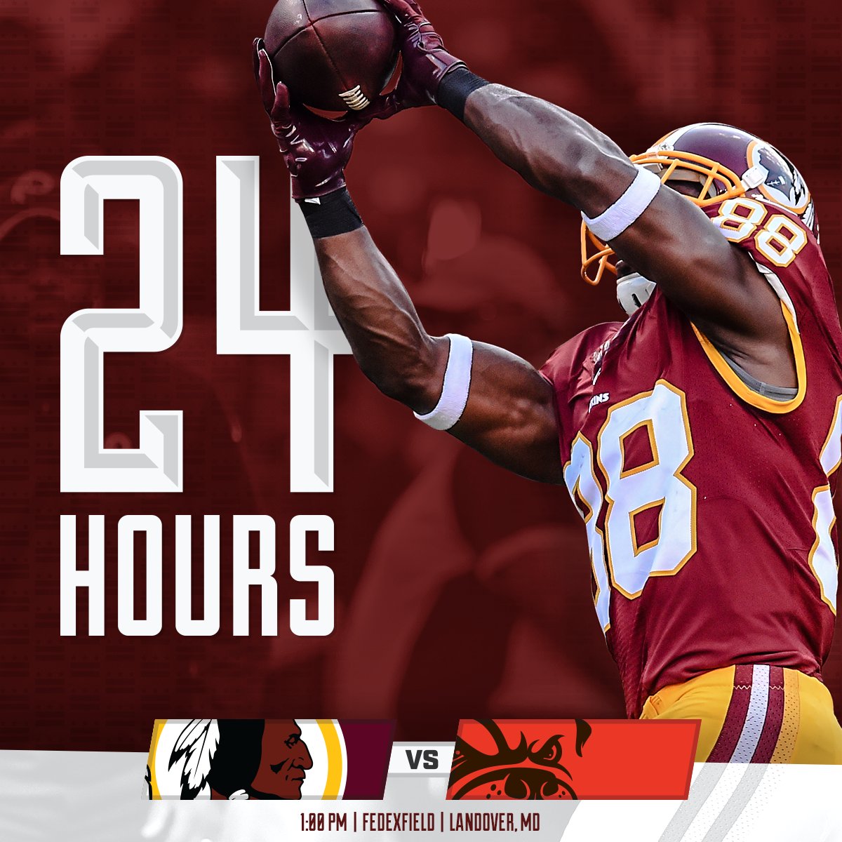 Commanders's tweet photo. Countdown to kickoff.

#CLEvsWAS #HTTR https://t.co/ebjWaFcXzi