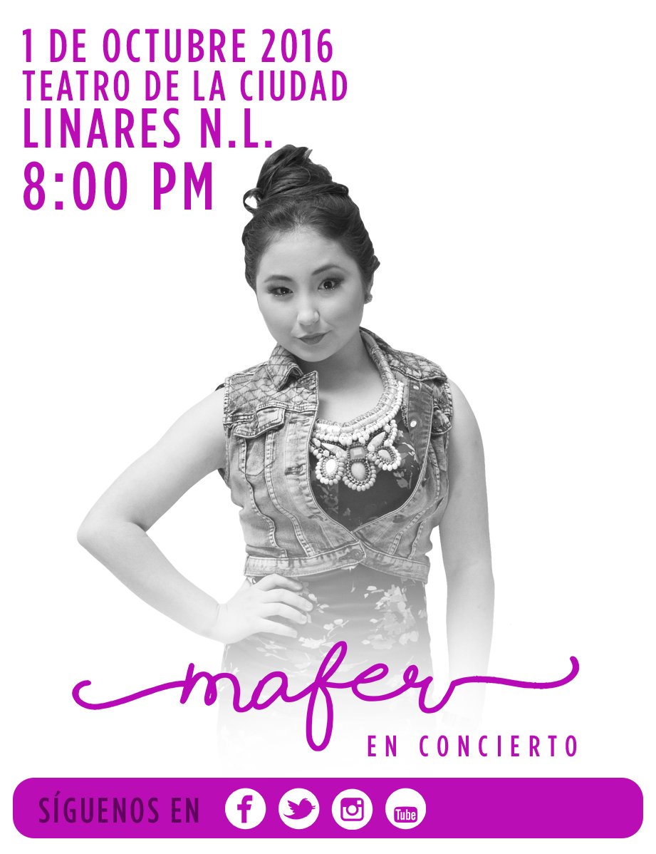 MaferChavana's tweet photo. Ya llego el día!!! Hoy es mi concierto en El Teatro de La Ciudad de Linares 8pm 
Ahí los espero a todos !! https://t.co/fU47MAPUJ9