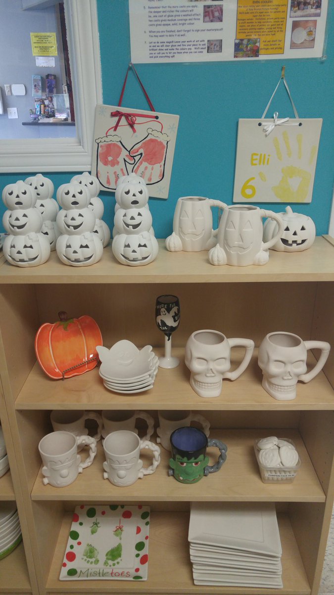 ZapAttackLaserT's tweet photo. Halloween pottery is here. Only limited quantities! Also we are having a haunted house this year officially starting Friday Oct 14. #ptbo https://t.co/ROTvYYYVaA