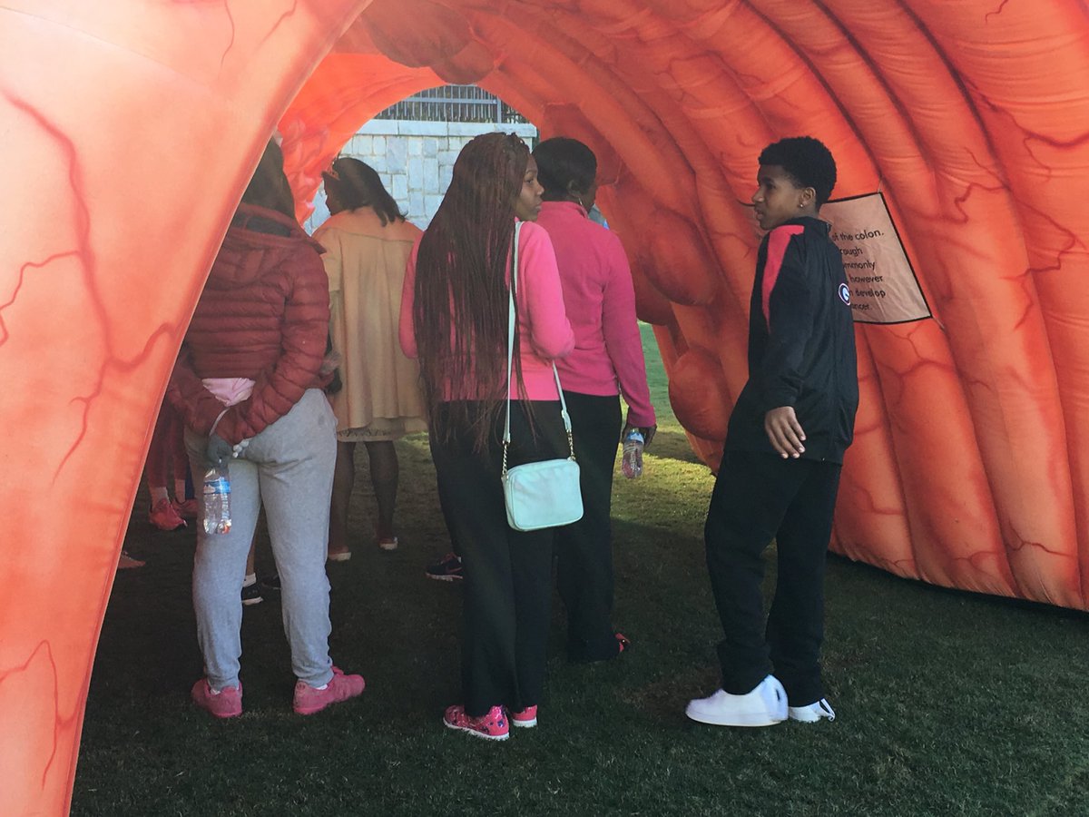 Semprin's tweet photo. SRO in the #giantinflatablecolon #winship5k https://t.co/mpad1zfBeX