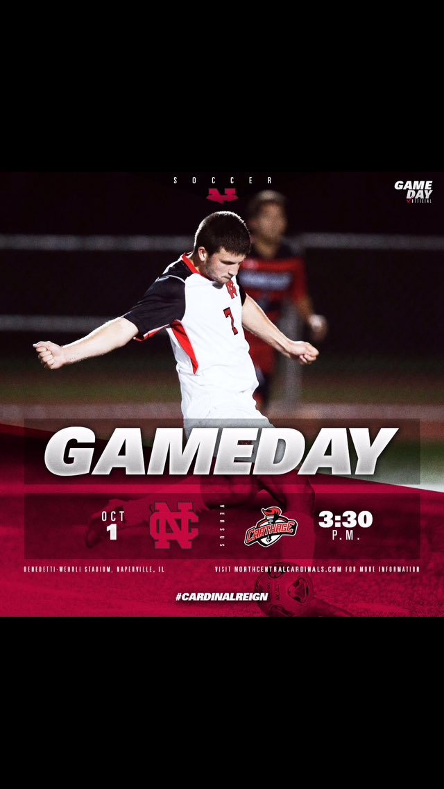 .<a href="/NCC_Soccer/">North Central Soccer</a> takes on Carthage College at 3:30pm to begin conference play, come out and support the Cardinals at home!