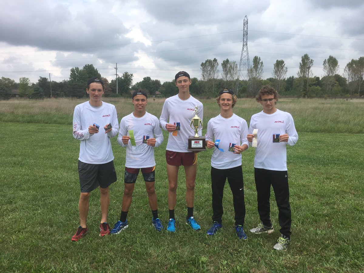 McC_Running's tweet photo. Boys 2016 NCC Champs! Put 5 in top 10 making all-conference honors! @willpersin taking 1st! Girls claim 2nd  by 7 points with 4 in top 15! https://t.co/IjQJRSMIws