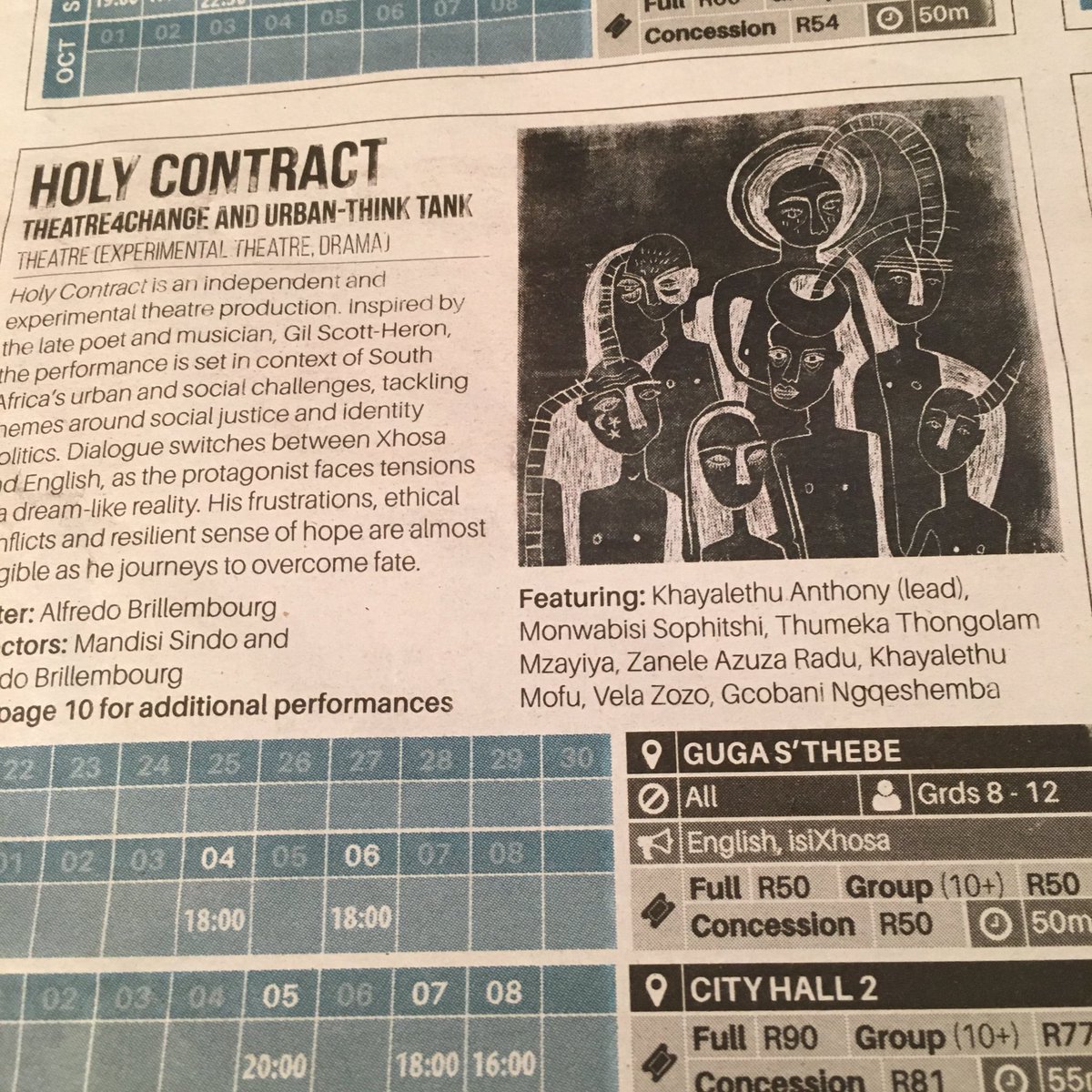 TheCapeRobyn's tweet photo. #HolyContract- theatre of healing at Makukhanye Art Room, #Ctfringe, other venues. See https://t.co/o5gp5PBquj https://t.co/s1W987NRKr