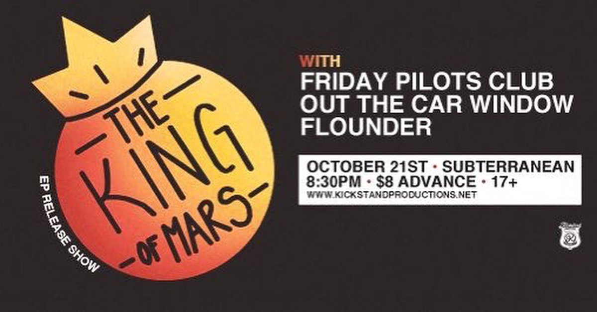 theking_ofmars's tweet photo. Thank you to everyone who donated to our kickstarter! Now come celebrate with us at the @subtchicago on October 21st! https://t.co/5p1gNnyH9H