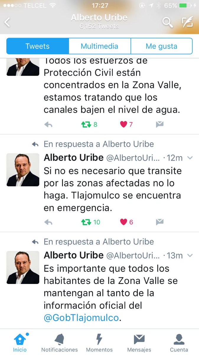 Los tweets de <a href="/AlbertoUribeC/">Alberto Uribe Camacho</a> #Atención